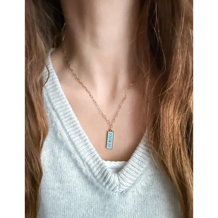 ELEVATED FAITH ENAMEL YHWH NECKLACE