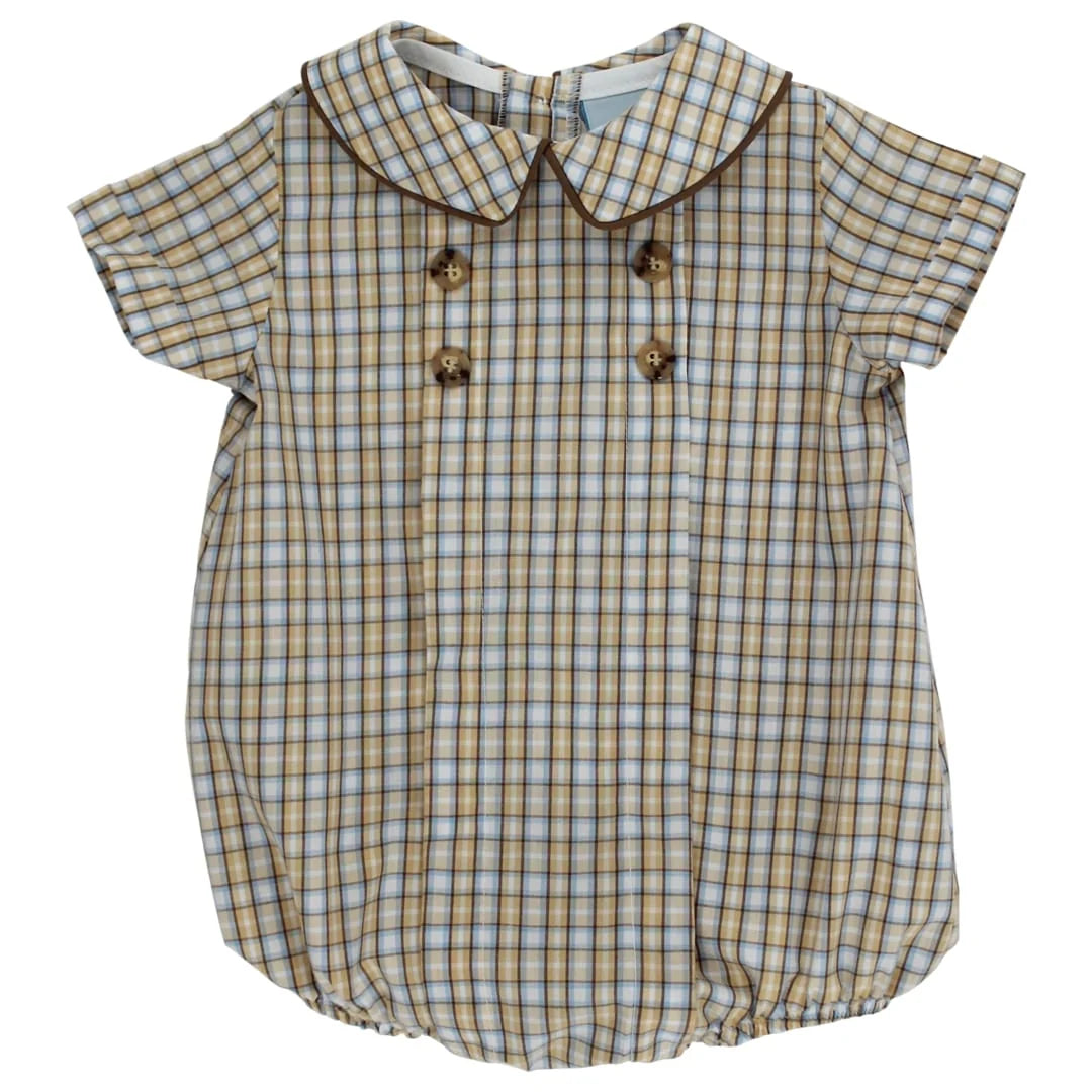 Pecan Plaid with Bison Dressy Bubble Short