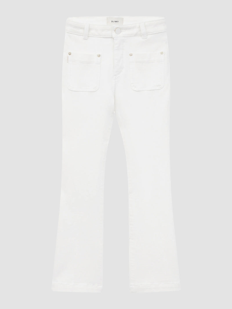 DL1961 CLAIRE BOOT HIGH RISE JEANS WHITE TIDE