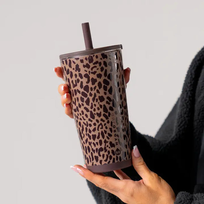 HYDROJUG BROWN LEOPARD 20 OZ EVERYDAY TUMBLER