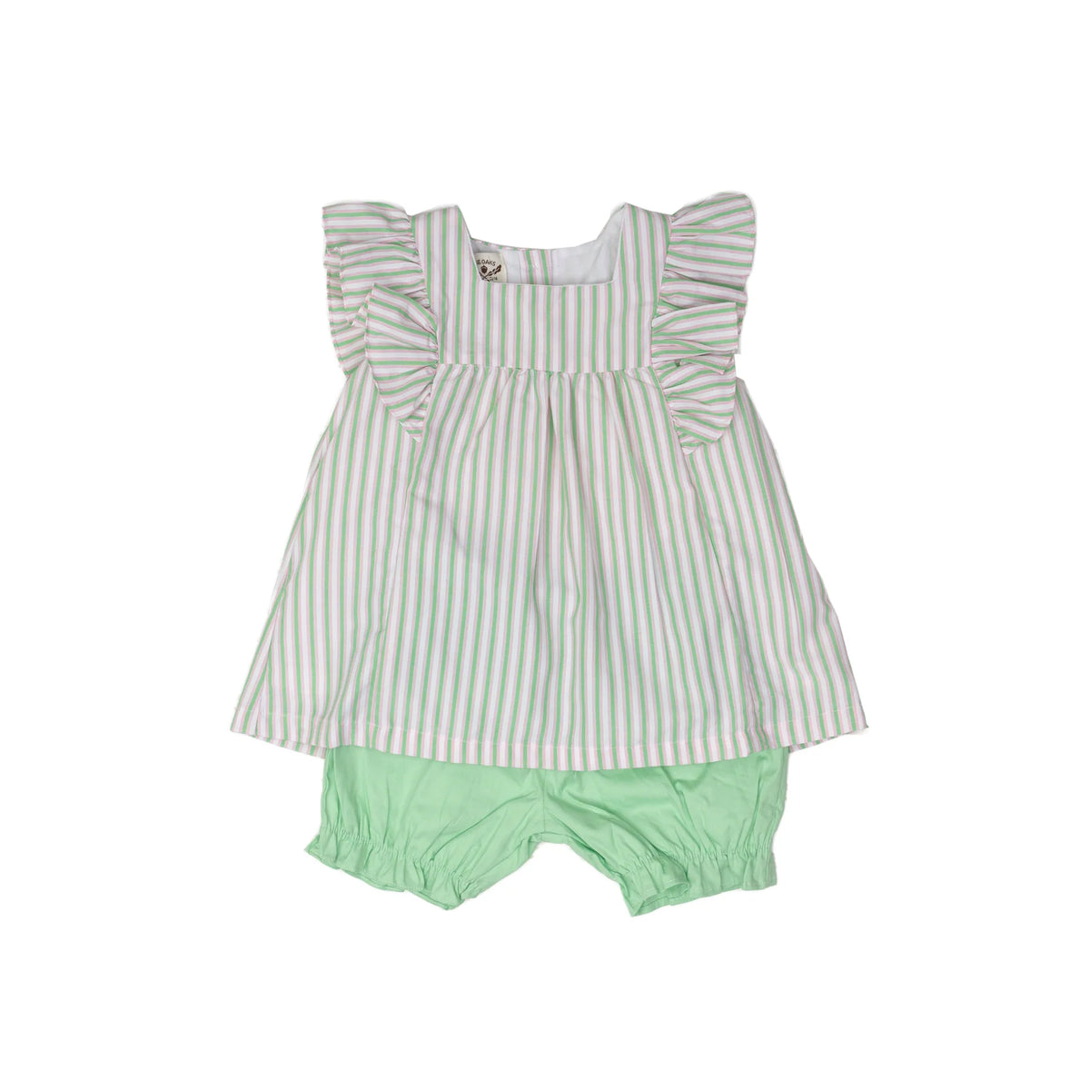 THE OAKS DELIA PINK & GREEN STRIPE BLOOMER SET