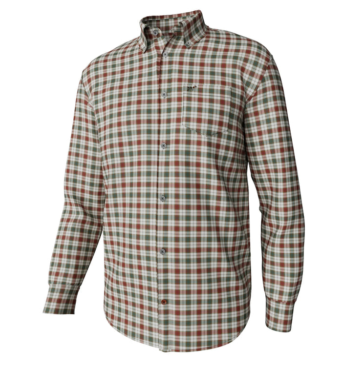 SOUTHERN POINT CO. YOUTH HADLEY VINTAGE LONG SLEEVE BUTTON DOWN WRIGHT PLAID FESTIVE