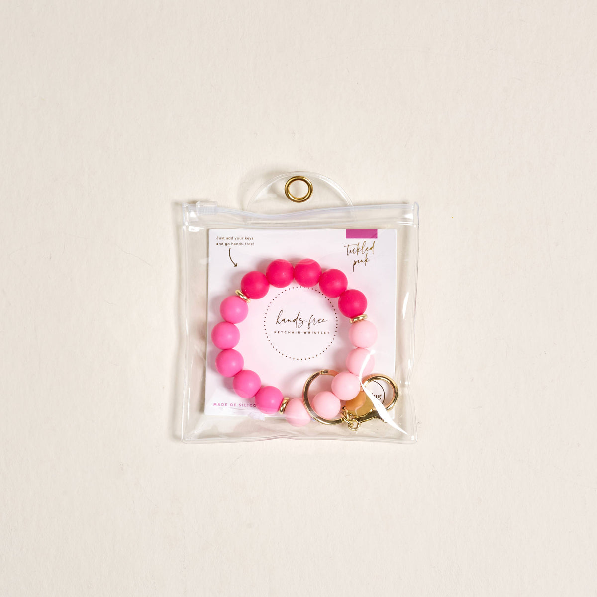 The Darling Effect Hands-Free Keychain Wristlet | Tickled Pink
