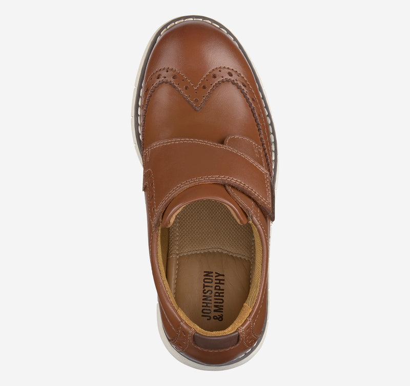 JOHNSTON & MURPHY LK HOLDEN WINGTIP TAN FULL GRAIN