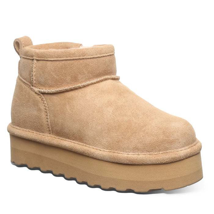 BEARPAW YOUTH RETRO SHORTY BOOT IN ICED COFFEE