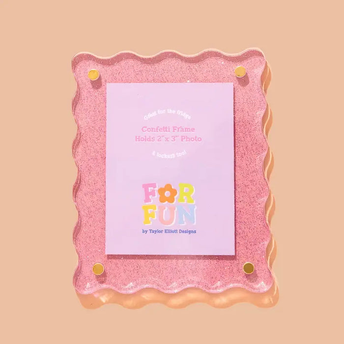 FOR FUN MAGNETIC FRAME PINK GLITTER