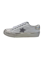 VINTAGE HAVANA KIDS ALIVE WHITE GLITTER  SNEAKER