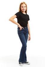 TRACTR GIRLS HIGH RISE RELEASED HEM FLARE