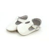 LAMOUR ELODIE SCALLOPED T-STRAP MARY JANE CRIB SHOES WHITE