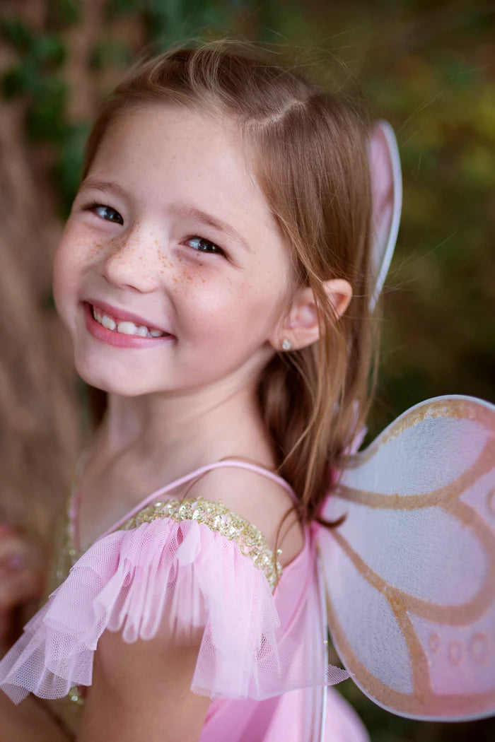 GREAT PRETENDERS GOLD BUTTERFLY DRESS WITH FAIRY WINGS