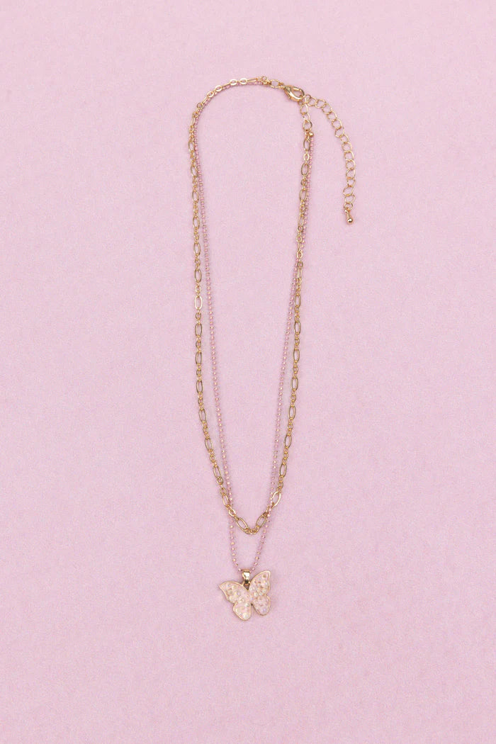 GREAT PRETENDERS BOUTIQUE CHIC BUBBLY BUTTERFLY NECKLACE
