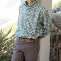 Performance Button Down Oak Plaid