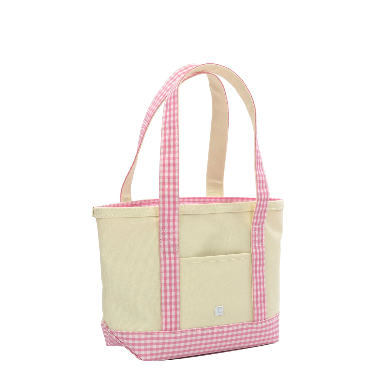 TRVL MINI TOTE GINGHAM PINK