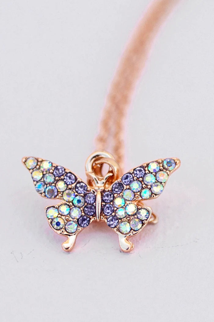 GREAT PRETENDERS BOUTIQUE BUTTERFLY GEM NECKLACE