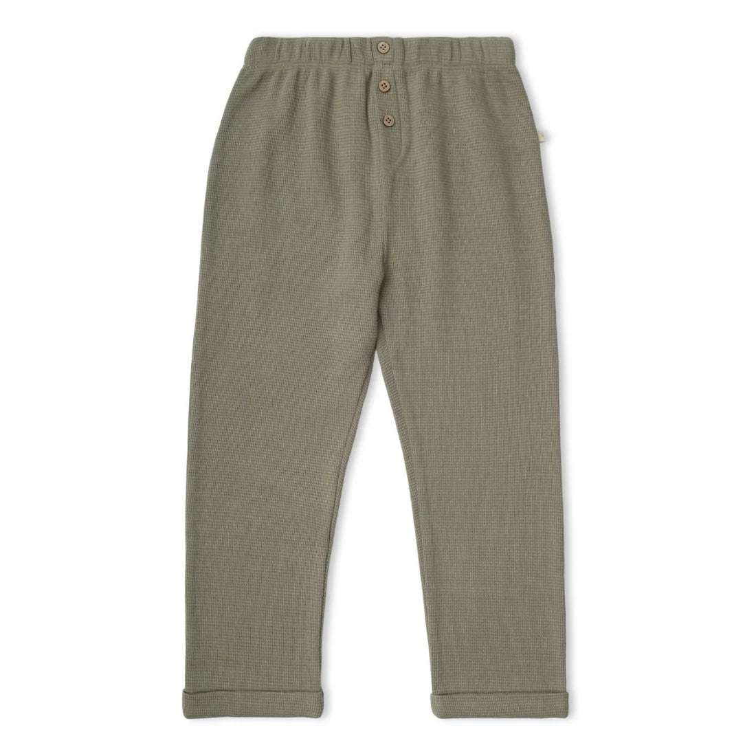 MakeMake Organics Tee & Foldover Pants Set - Olive Stripes