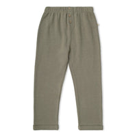 MakeMake Organics Tee & Foldover Pants Set - Olive Stripes