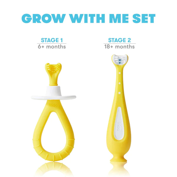 FRIDABABY GROW WITH ME TRAINING TOOTHBRUSH SET