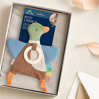 Itzy Ritzy Mallard Duck Bitzy Crinkle™ Sensory Toy