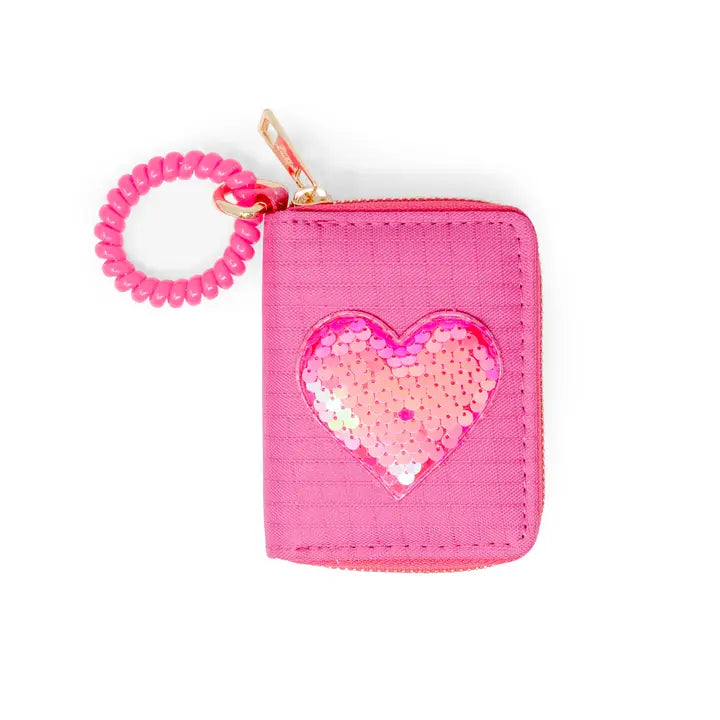 ZOMI GEMS SEQUIN HEART SPIRAL STRAP WALLET