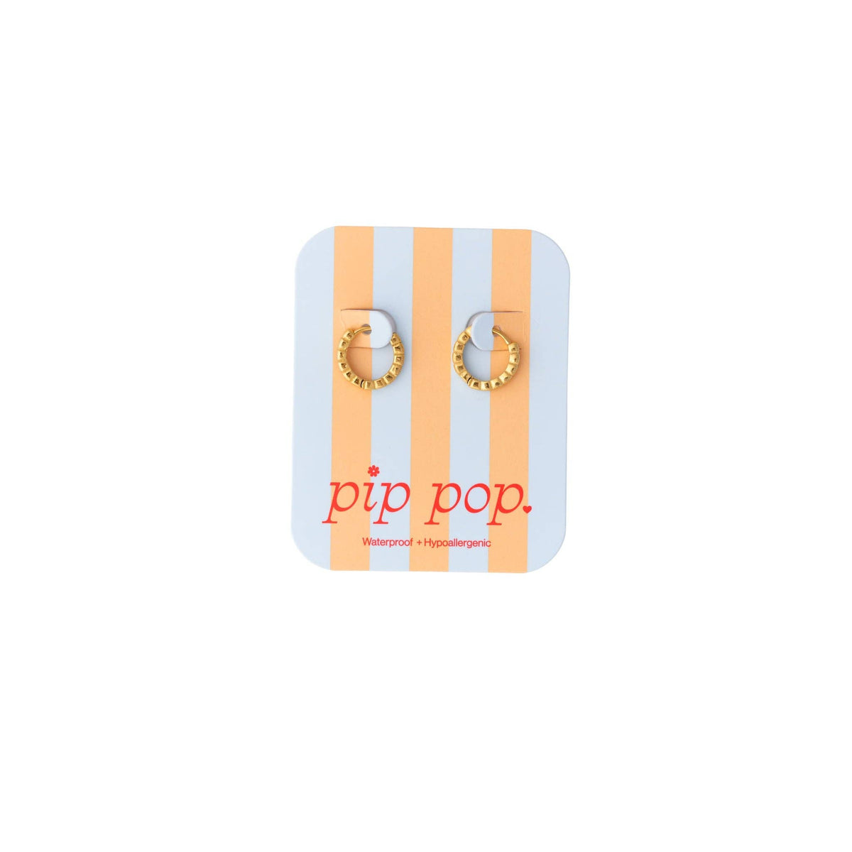 Pip Pop Post Coin Hoop - Hypoallergenic, Flat Back