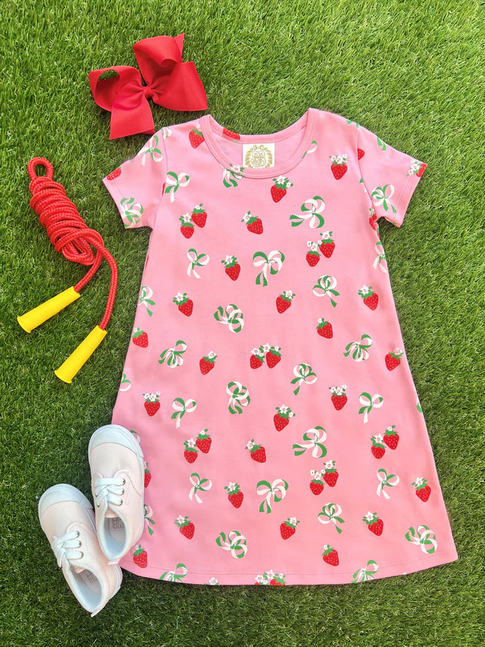 TBBC POLLY PLAY DRESS BOW AND BERRY HAMPTONS HOT PINK