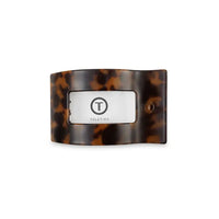 TELETIES TORTOISE FLAT RECTANGLE SMALL HAIR CLIP