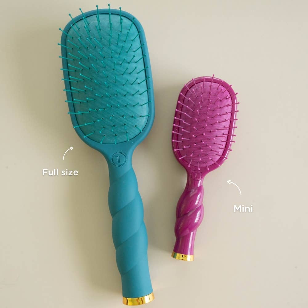 Teleties Mini Detangler Hair Brush for Medium Hair - Mulberry
