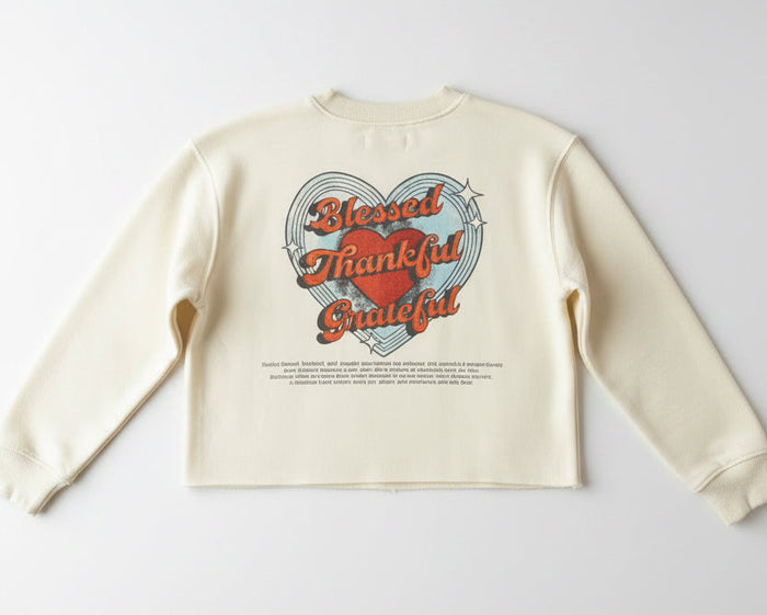 Paper Flower Forever Grateful Sweatshirt