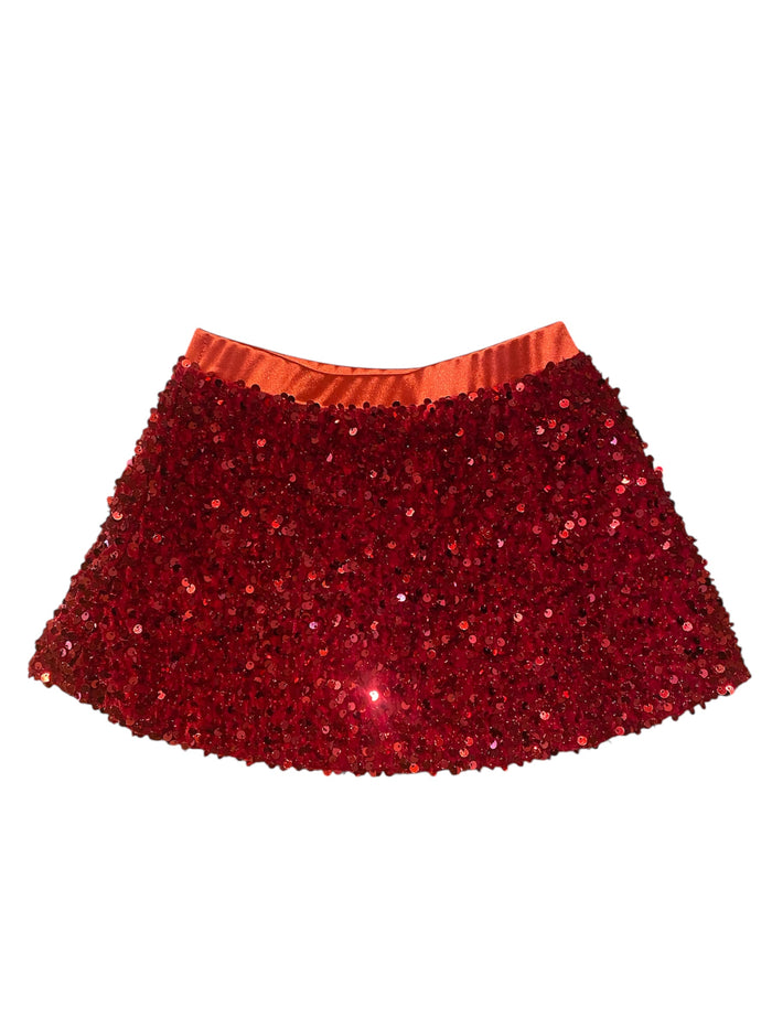 LULU BEBE RED SEQUIN SKORT