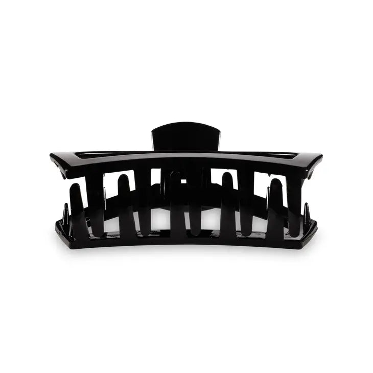 TELETIES OPEN JET BLACK MEDIUM HAIR CLIP