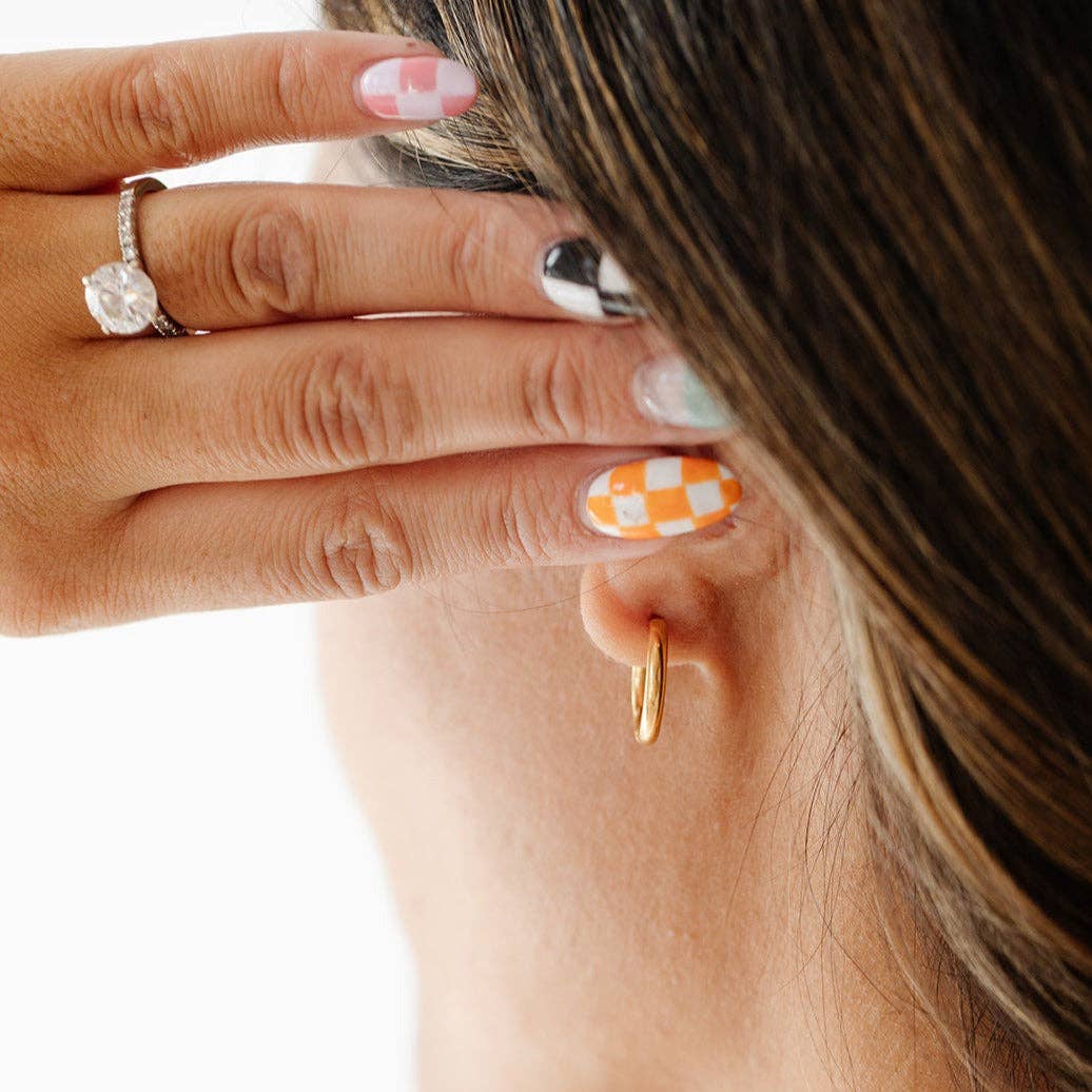 Pip Pop Post Endless Hoop Stud Earrings 12mm