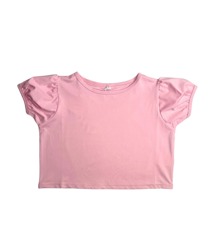 CANDY PINK PUFF SLEEVE TOP