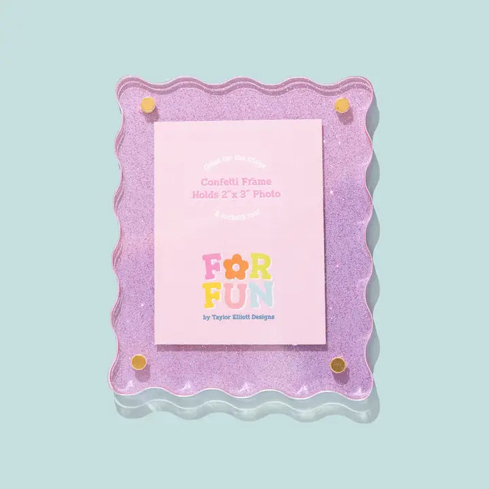 FOR FUN MAGNETIC FRAME PURPLE GLITTER