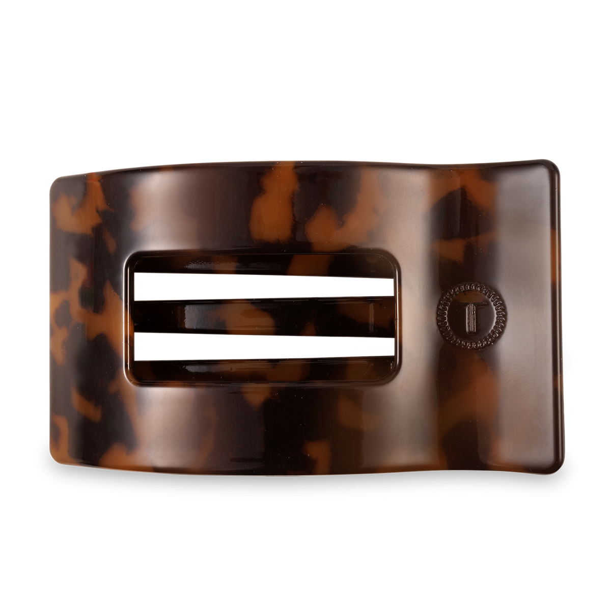 Flat Rectangle Hair Clip Large Tortoise
