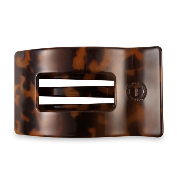 Flat Rectangle Hair Clip Large Tortoise