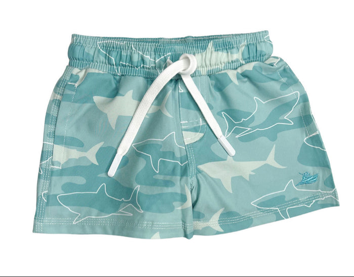 SWIM TRUNK GREEN SHARK