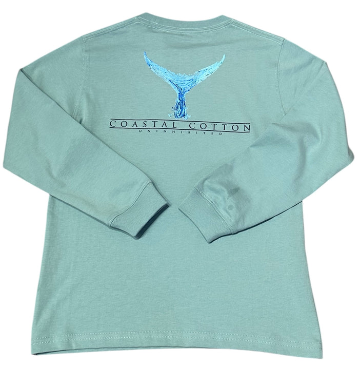 COASTAL COTTON BAY GREEN TUNA TAIL LONG SLEEVE