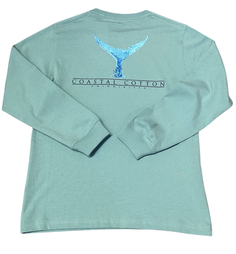 COASTAL COTTON BAY GREEN TUNA TAIL LONG SLEEVE
