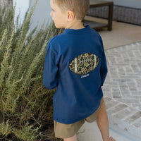 Bailey Boys Long Sleeve Logo Football Tee