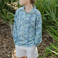 Performance Half Zip Green Camo