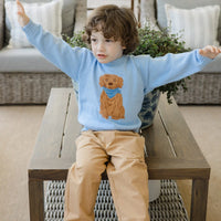 Crewneck Sweater Doodle Light Blue