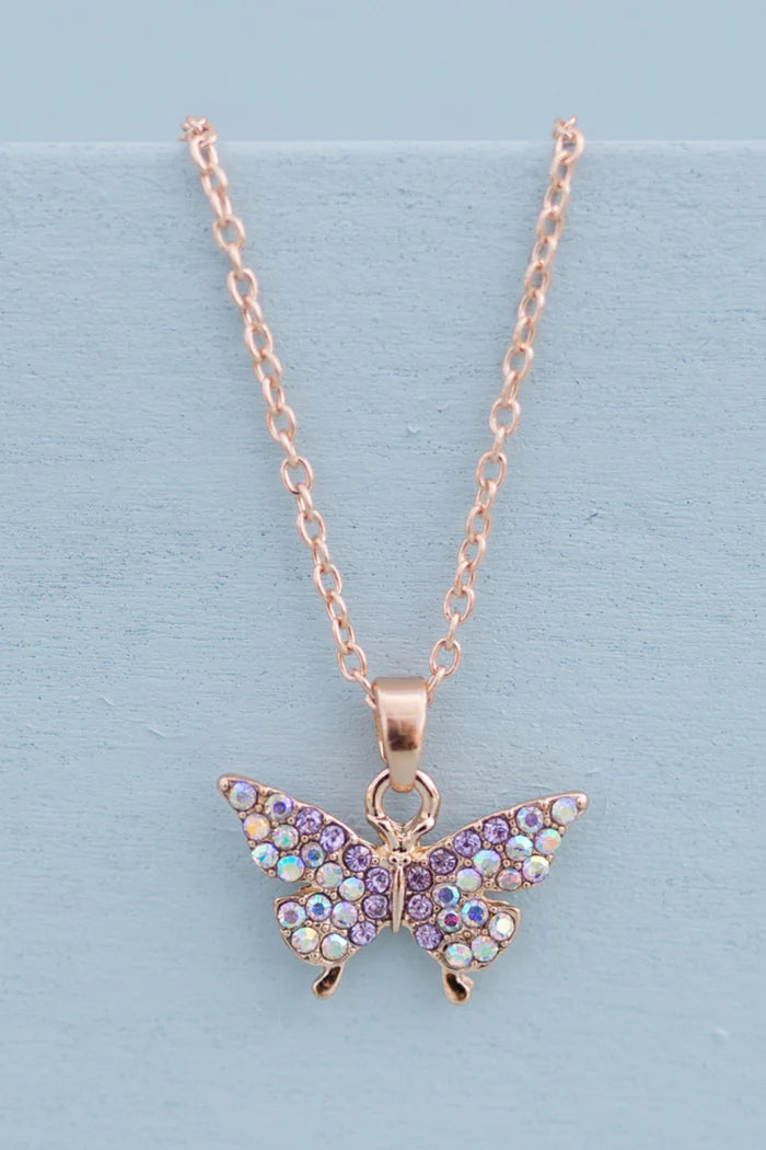 GREAT PRETENDERS BOUTIQUE BUTTERFLY GEM NECKLACE