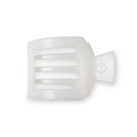 TELETIES COCONUT WHITE SMALL FLAT SQUARE CLIP