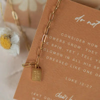 DO NOT WORRY MINI TAG NECKLACE