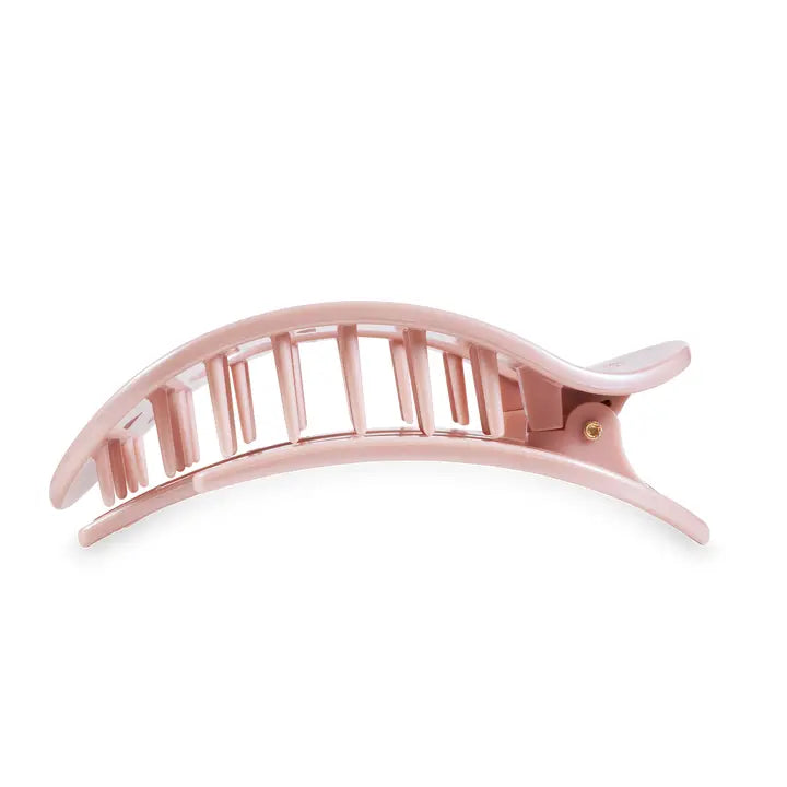 TELETIES PEARLY PINK LARGE FLAT ROUND CLIP