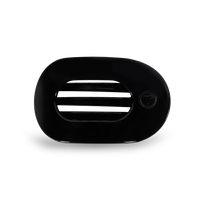 Round Flat Hair Clip Small Jet Black