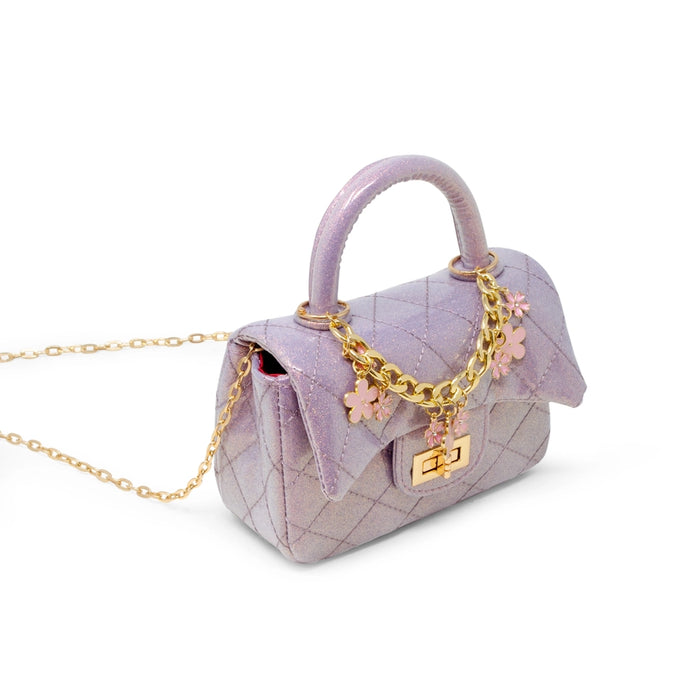 ZOMI GEMS CLASSIC SPARKLE TOP HANDLE HANDBAG PURPLE