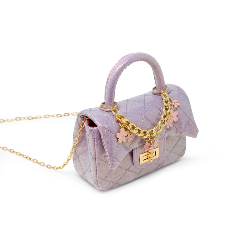 ZOMI GEMS CLASSIC SPARKLE TOP HANDLE HANDBAG PURPLE