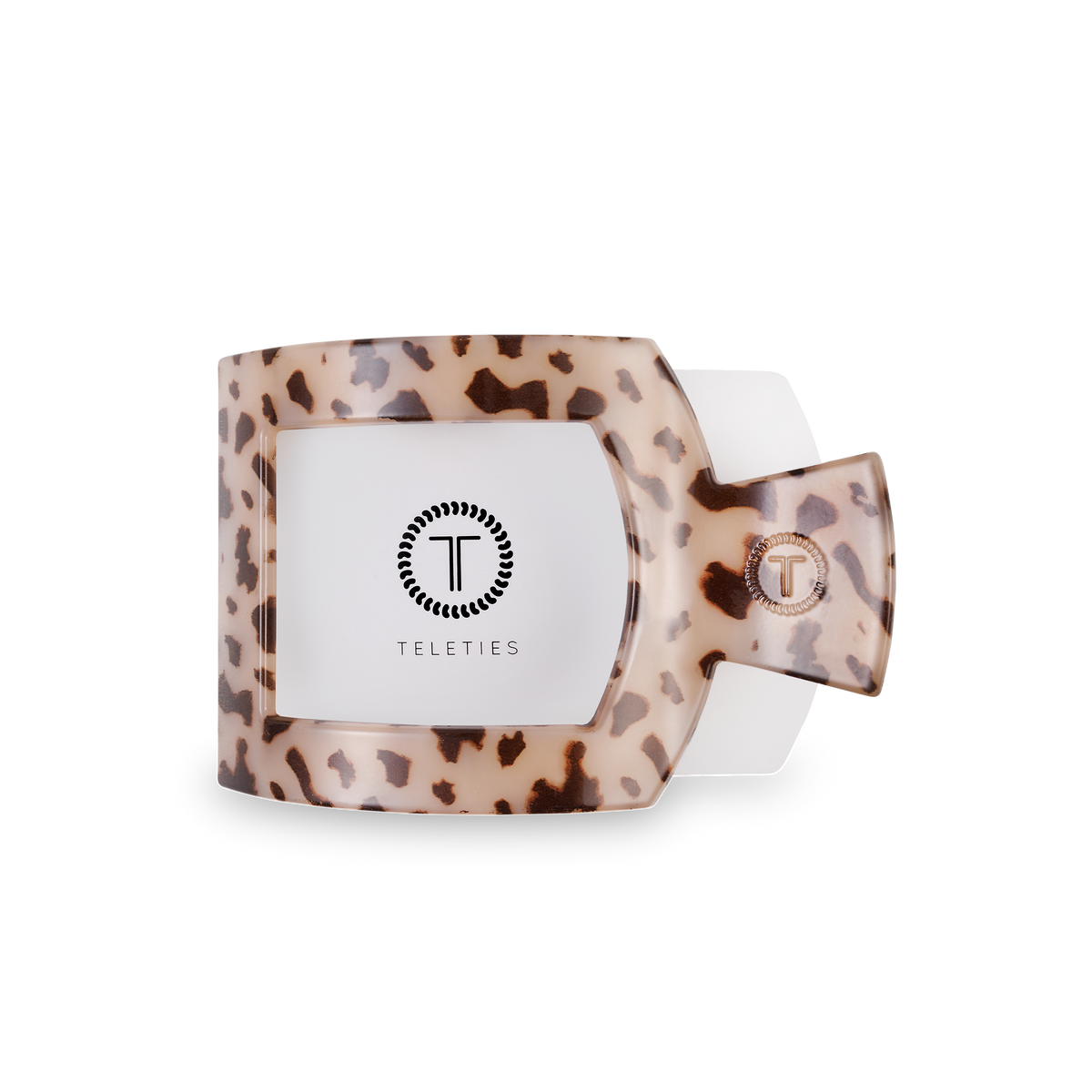 Square Flat Hair Clip Med. Blonde Tortoise