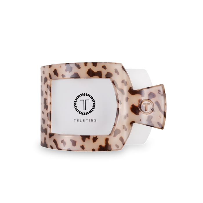 Square Flat Hair Clip Med. Blonde Tortoise